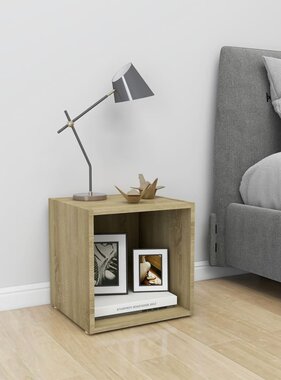 VidaXL Tv-meubel 37x35x37 cm bewerkt hout sonoma eikenkleurig