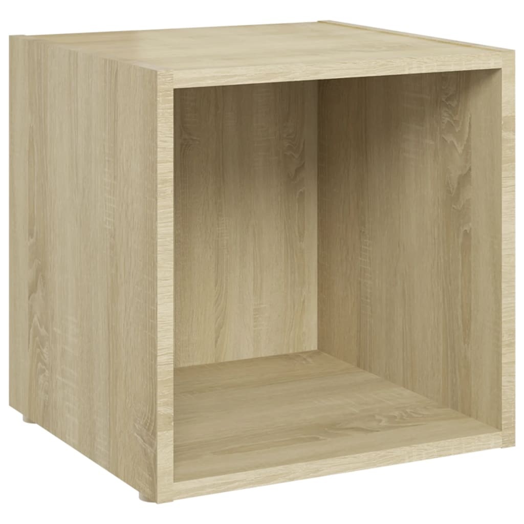 VidaXL Tv-meubel 37x35x37 cm bewerkt hout sonoma eikenkleurig
