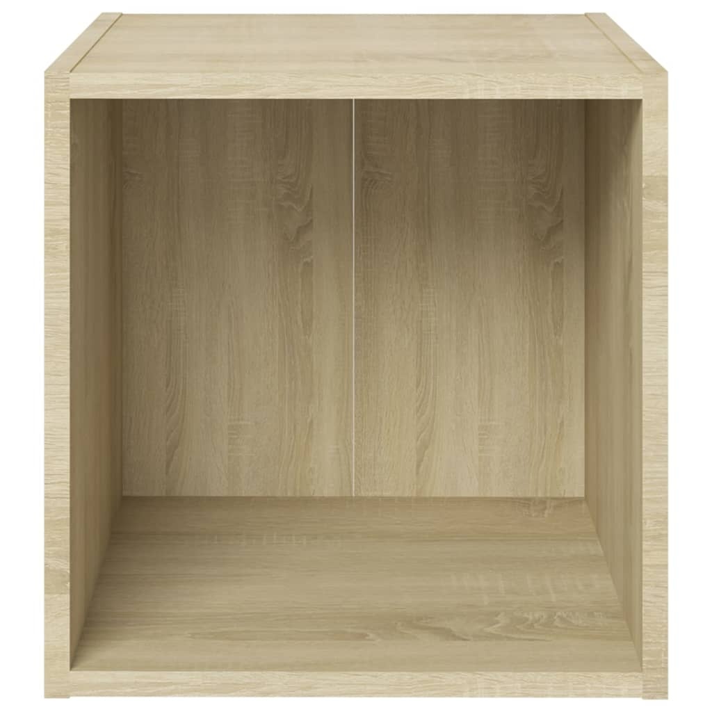 VidaXL Tv-meubel 37x35x37 cm bewerkt hout sonoma eikenkleurig
