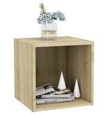 VidaXL Tv-meubel 37x35x37 cm bewerkt hout sonoma eikenkleurig