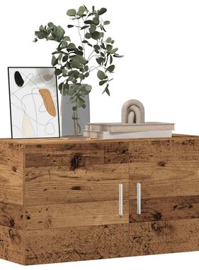 VidaXL Wandkast 80x39x40 cm bewerkt hout oud houtkleurig
