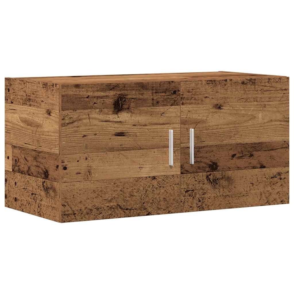 VidaXL Wandkast 80x39x40 cm bewerkt hout oud houtkleurig