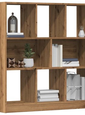 VidaXL Boekenkast 97,5x29,5x100 cm bewerkt hout artisanaal eikenkleur
