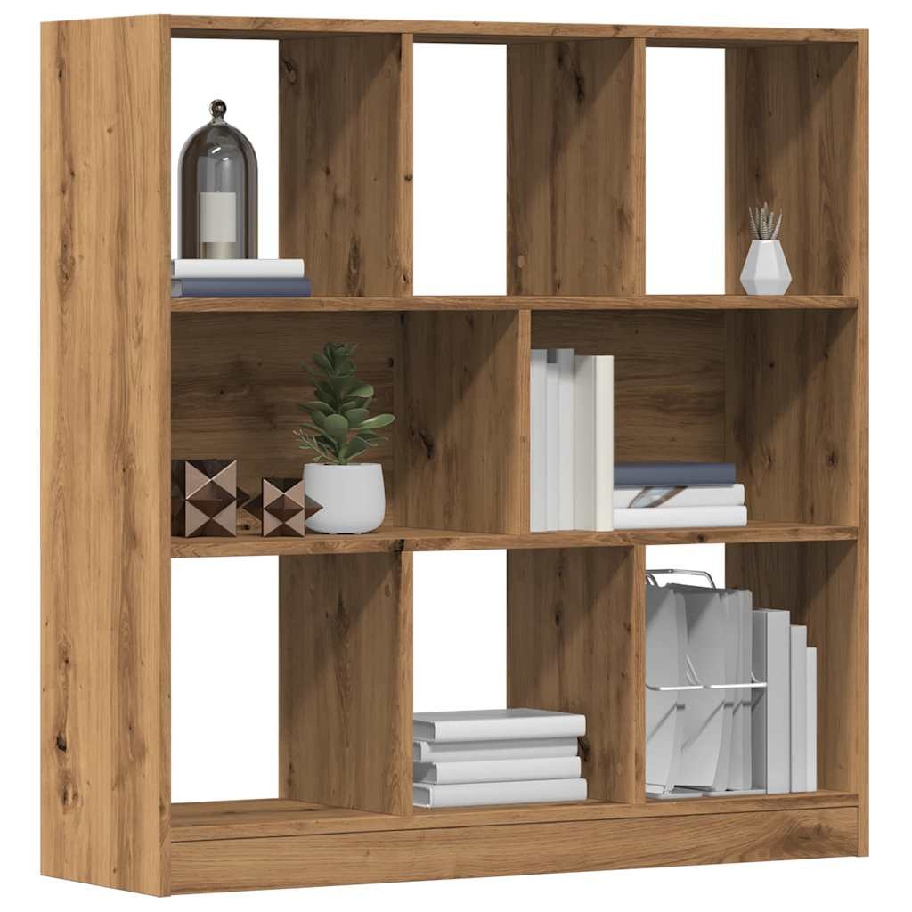 VidaXL Boekenkast 97,5x29,5x100 cm bewerkt hout artisanaal eikenkleur