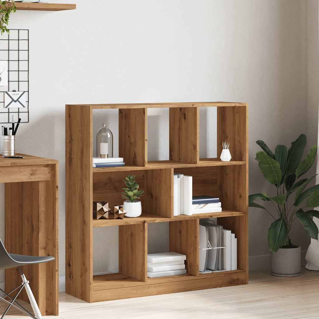 VidaXL Boekenkast 97,5x29,5x100 cm bewerkt hout artisanaal eikenkleur