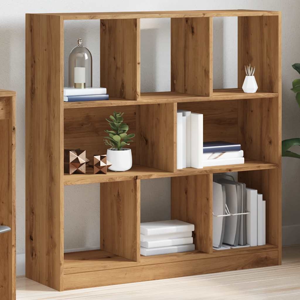 VidaXL Boekenkast 97,5x29,5x100 cm bewerkt hout artisanaal eikenkleur