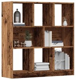 VidaXL Boekenkast 97,5x29,5x100 cm bewerkt hout oud houtkleurig