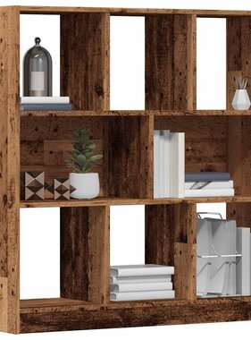 VidaXL Boekenkast 97,5x29,5x100 cm bewerkt hout oud houtkleurig