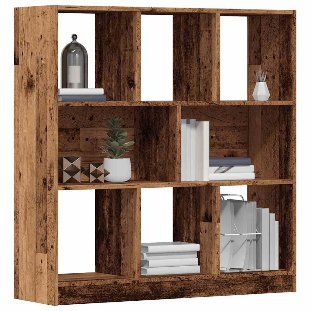 VidaXL Boekenkast 97,5x29,5x100 cm bewerkt hout oud houtkleurig