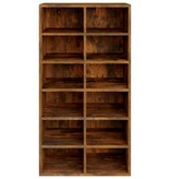 VidaXL Schoenenrek 54x34x100,5 cm bewerkt hout gerookt eikenkleurig
