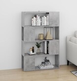 VidaXL Boekenkast/kamerscherm 80x24x124,5 cm bewerkt hout betongrijs