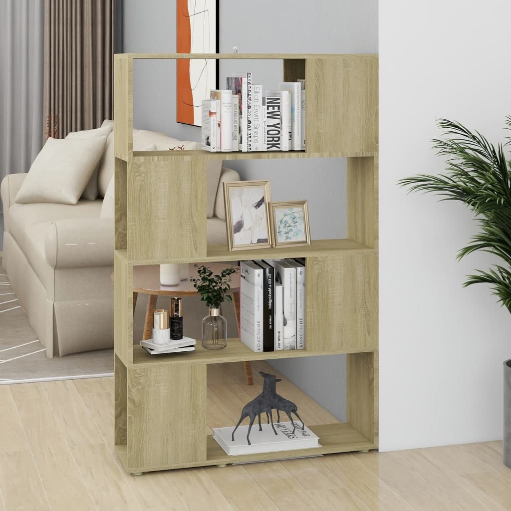 VidaXL Boekenkast/kamerscherm 80x24x124,5 cm bewerkt hout sonoma eiken