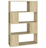 VidaXL Boekenkast/kamerscherm 80x24x124,5 cm bewerkt hout sonoma eiken