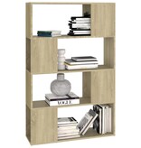VidaXL Boekenkast/kamerscherm 80x24x124,5 cm bewerkt hout sonoma eiken