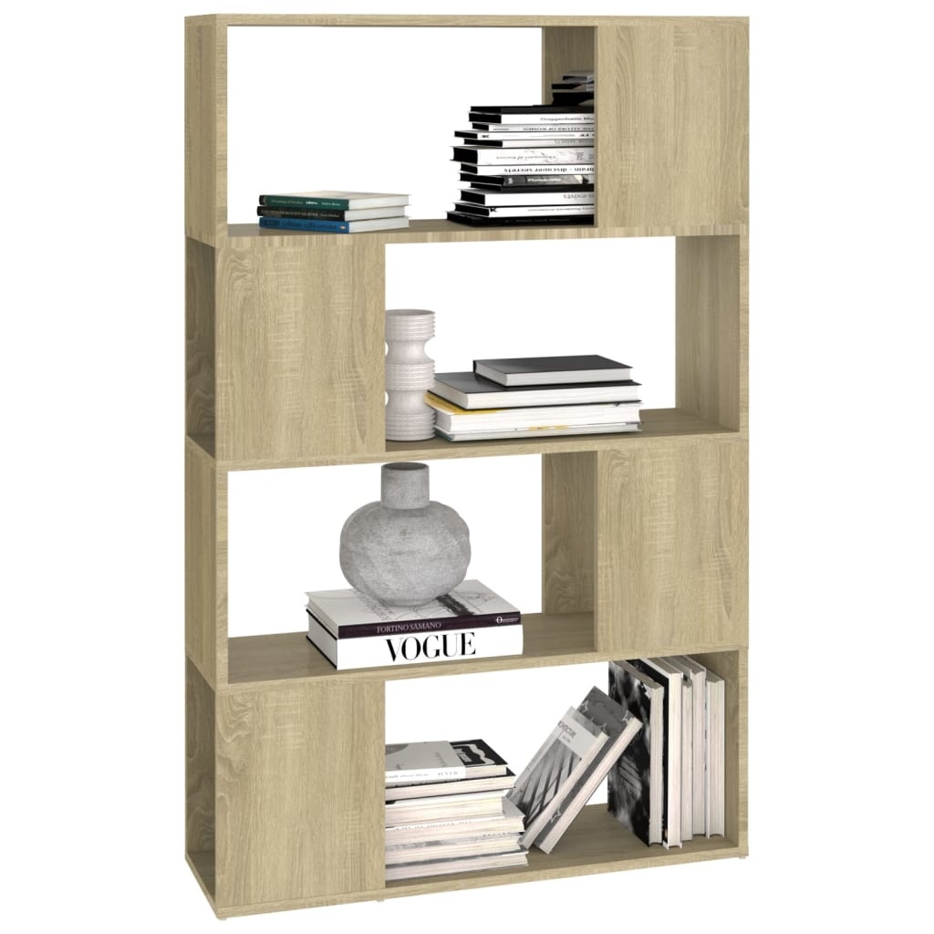 VidaXL Boekenkast/kamerscherm 80x24x124,5 cm bewerkt hout sonoma eiken