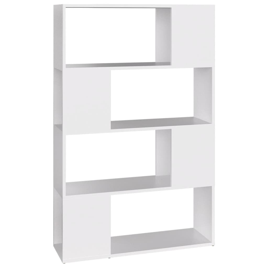 VidaXL Boekenkast/kamerscherm 80x24x124,5 cm bewerkt hout wit