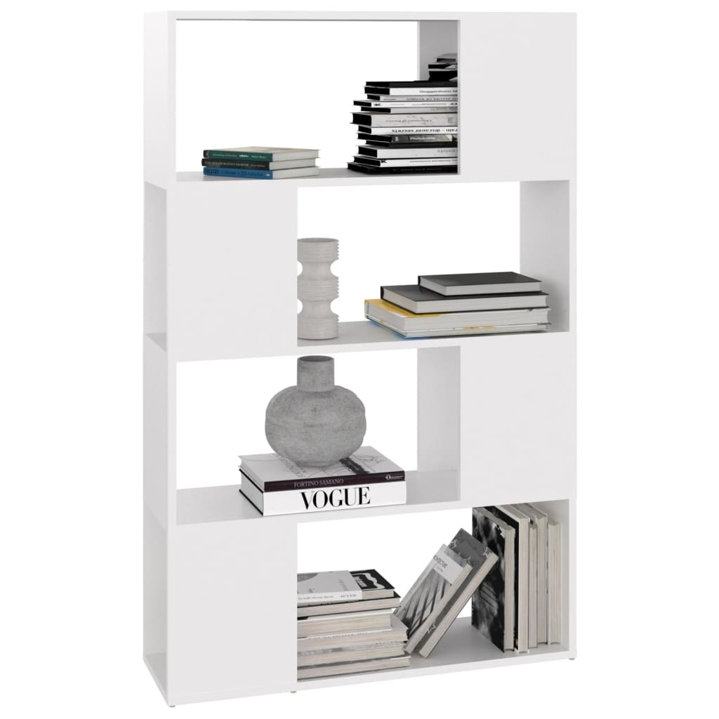 VidaXL Boekenkast/kamerscherm 80x24x124,5 cm bewerkt hout wit