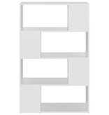 VidaXL Boekenkast/kamerscherm 80x24x124,5 cm bewerkt hout wit