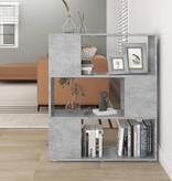 VidaXL Boekenkast/kamerscherm 80x24x94 cm bewerkt hout betongrijs