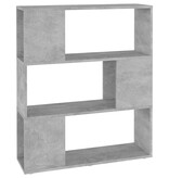 VidaXL Boekenkast/kamerscherm 80x24x94 cm bewerkt hout betongrijs