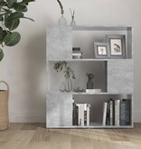 VidaXL Boekenkast/kamerscherm 80x24x94 cm bewerkt hout betongrijs