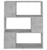 VidaXL Boekenkast/kamerscherm 80x24x94 cm bewerkt hout betongrijs