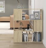 VidaXL Boekenkast/kamerscherm bewerkt hout sonoma eikenkleurig