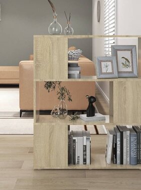 VidaXL Boekenkast/kamerscherm bewerkt hout sonoma eikenkleurig