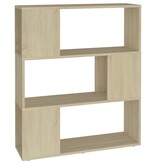 VidaXL Boekenkast/kamerscherm bewerkt hout sonoma eikenkleurig