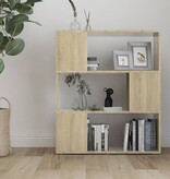 VidaXL Boekenkast/kamerscherm bewerkt hout sonoma eikenkleurig