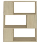VidaXL Boekenkast/kamerscherm bewerkt hout sonoma eikenkleurig