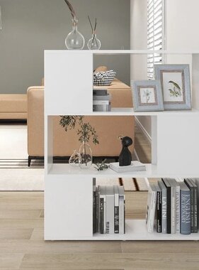 VidaXL Boekenkast/kamerscherm 80x24x94 cm bewerkt hout wit