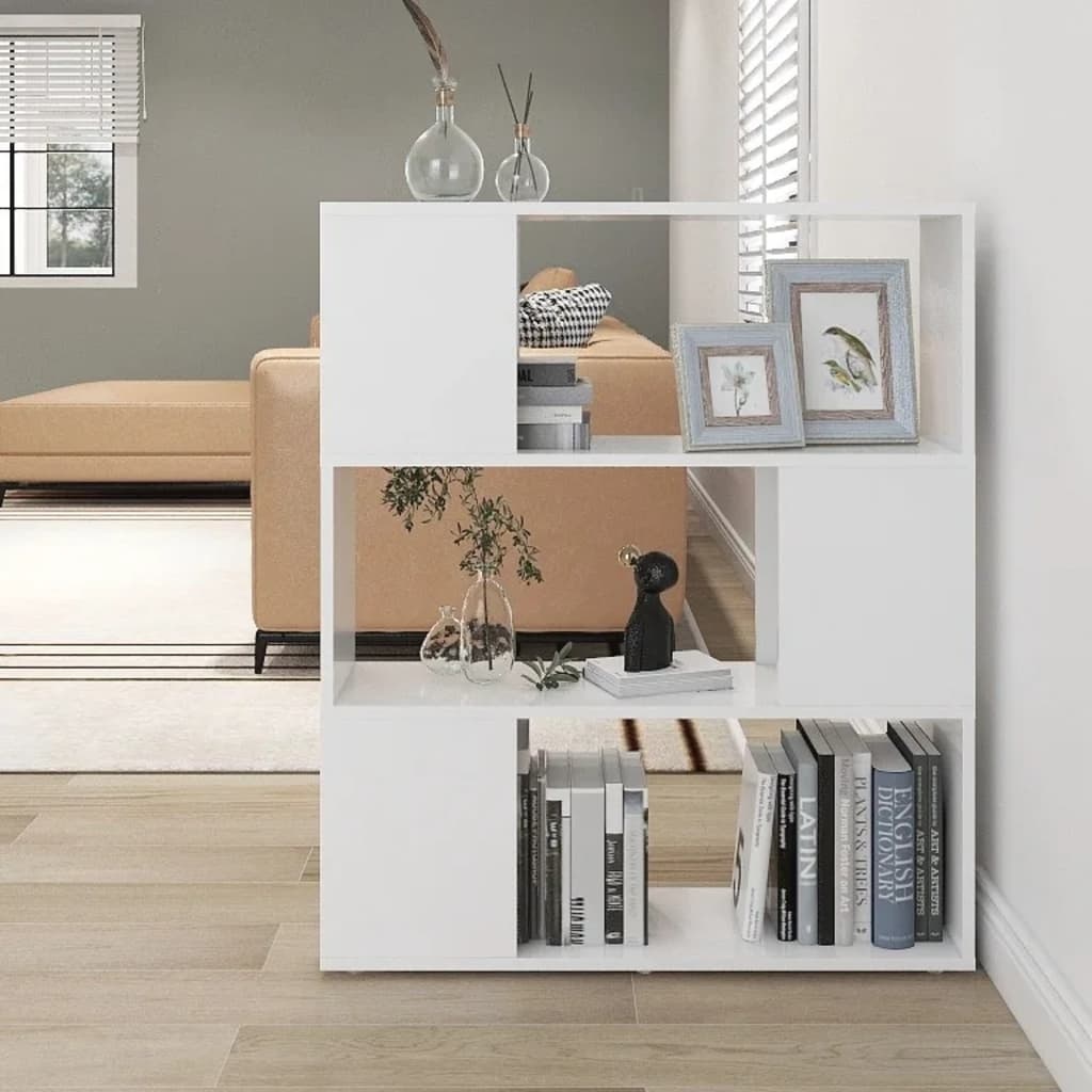 VidaXL Boekenkast/kamerscherm 80x24x94 cm bewerkt hout wit