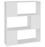 VidaXL Boekenkast/kamerscherm 80x24x94 cm bewerkt hout wit
