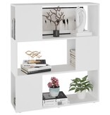 VidaXL Boekenkast/kamerscherm 80x24x94 cm bewerkt hout wit