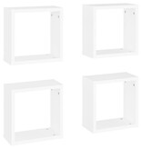 VidaXL Wandschappen kubus 4 st 30x15x30 cm wit