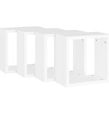VidaXL Wandschappen kubus 4 st 30x15x30 cm wit