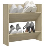 VidaXL Wandschoenenkast 60x18x60 cm spaanplaat sonoma eikenkleurig