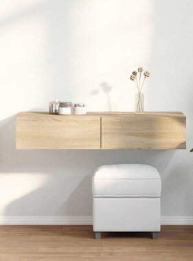 VidaXL Wandschap met lades 100x36x19 cm bewerkt hout sonoma eikenkleur