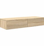 VidaXL Wandschap met lades 100x36x19 cm bewerkt hout sonoma eikenkleur