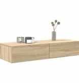 VidaXL Wandschap met lades 100x36x19 cm bewerkt hout sonoma eikenkleur