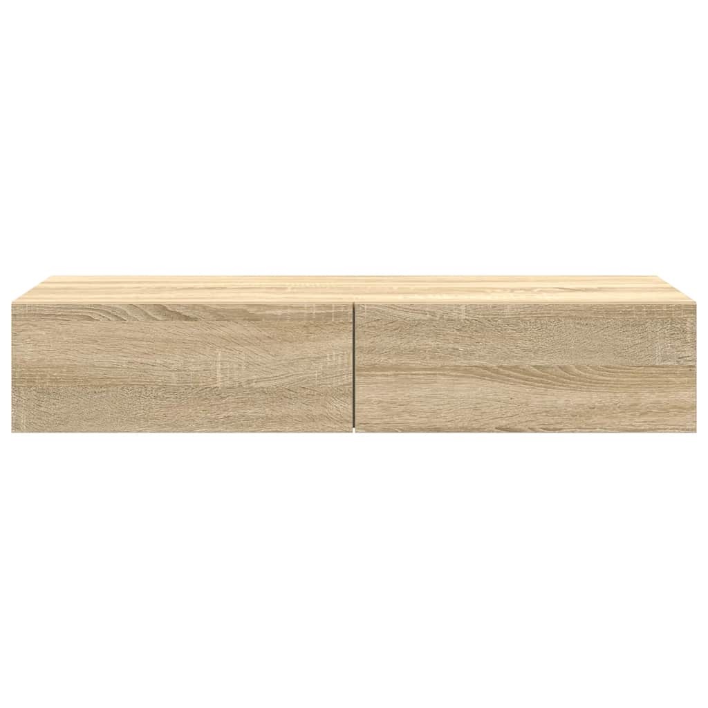 VidaXL Wandschap met lades 100x36x19 cm bewerkt hout sonoma eikenkleur
