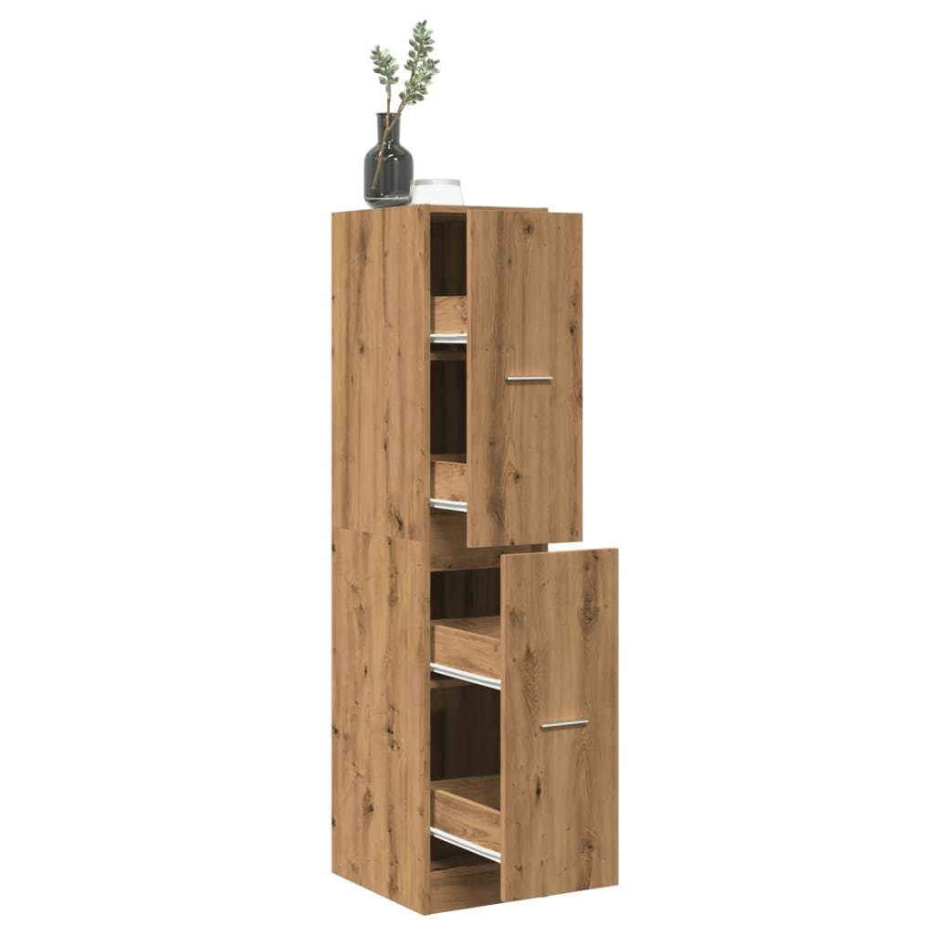 VidaXL Apothekerskast 30x41x144,5 cm bewerkt hout artisanaal eiken