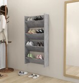 VidaXL Wandschoenenkasten 2 st 60x18x60 cm spaanplaat betongrijs