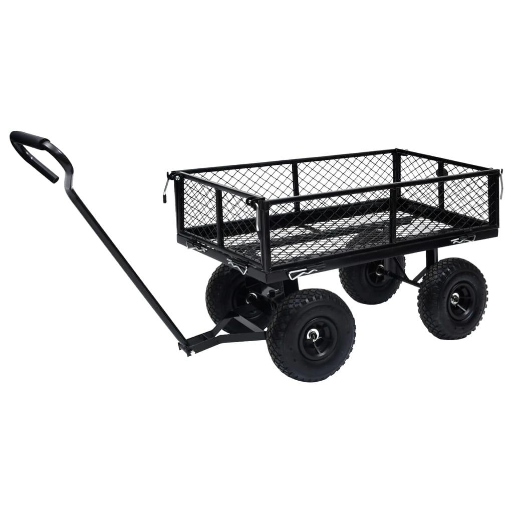 VidaXL Tuinwagen 250 kg zwart