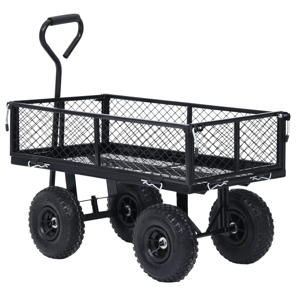 VidaXL Tuinwagen 250 kg zwart