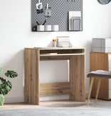 VidaXL Computerbureau Artisan Eiken Bewerkt Hout Standaard Eenvoudig