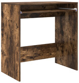 VidaXL Computerbureau Gerookt eiken Spaanplaat Compact  Eenvoudig