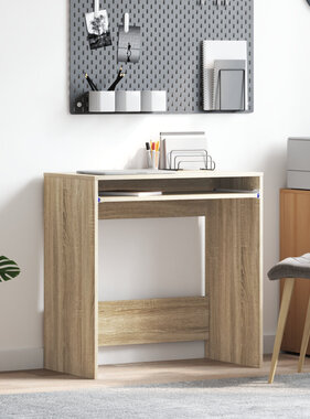 VidaXL Computerbureau Sonoma eiken Gefabriceerd hout Compact