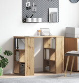 VidaXL Hoekbureau Artisan eiken Bewerkt hout Middelgroot Strak